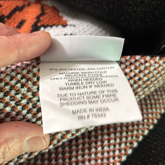 GOBLIN & GHOUL BLACK GHOST PUMPKIN JACK O LANTERN OVERSIZED HALLOWEEN THROW NWT - Picture 6 of 11